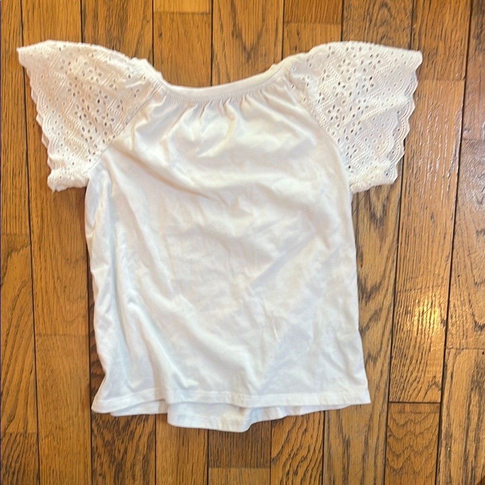 Cat & Jack White Romantic Lace Blouse - Picture 3 of 3